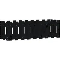 vidaXL Verhoogde plantenbak met lattenstructuur, zwart, 100x30x30 cm, massief grenenhout