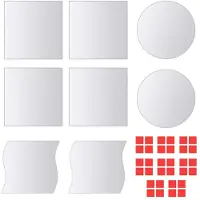 vidaXL 8 st Spiegeltegels meervormig glas