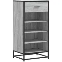vidaXL Schoenenrek 48x38x97,5 cm bewerkt hout grijs sonoma eikenkleur