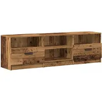 vidaXL Tv-meubel 150x33,5x45 cm bewerkt hout oud houtkleurig