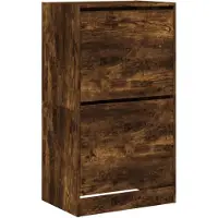 vidaXL Schoenenkast met 2 klaplades 60x42x108 cm gerookt eikenkleurig