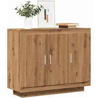 vidaXL Dressoir Artisan-eikenhout, 92x35x75 cm, houtvezel