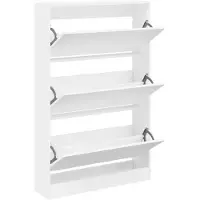 vidaXL Schoenenkast 80x21x125,5 cm bewerkt hout wit