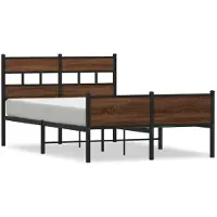 vidaXL Bedframe zonder matras, bruin eikenhout, 120x200 cm, houtvezel