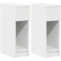 vidaXL Nachtkastjes 2 st met lade 20x36x60 cm wit