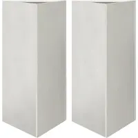 vidaXL Plantenbakken 2 st driehoek 40x34,5x75 cm roestvrij staal