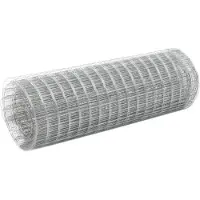 vidaXL Gaashek, verzinkt staal, 10x0,5 meter, zilverkleurig