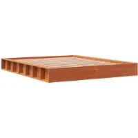 vidaXL Bedframe zonder matras massief grenenhout wasbruin 150x200 cm