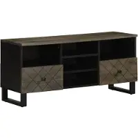 vidaXL Tv-meubel 100x33x46 cm massief mangohout zwart