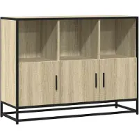 vidaXL Dressoir Sonoma-eikenhout, 100x35x76 cm, houtvezel