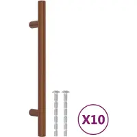 vidaXL Handvatten 10 st 128 mm roestvrij staal bronskleurig