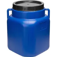 Garronda 20L - Plastic Vat BPA-vrij - Vierkant vat en Container met Deksel – Blauw – GD-STE-BarrelP