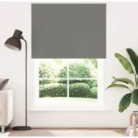 vidaXL Rolgordijn verduisterend 160x230 cm stofbreedte 156,6 cm grijs