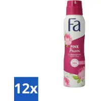 Fa Pflege 12 x - Pink Passion - Deodorant Spray - Roze Roos - 150 ml - Deodorant - Roze Roos - - Langdurige Frisheid - Anti-Vlekken