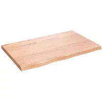 vidaXL Tafelblad 80x50x(2-4) cm behandeld massief eikenhout lichtbruin