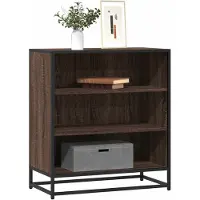 vidaXL Dressoir, bruin, eikenlook, 68x35x76 cm, houtvezel en metaal