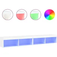 vidaXL Tv-meubels met LED-verlichting 2 st 100x30x30 cm wit