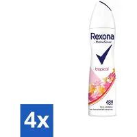 Rexona 4 x - Deodorant Spray - Motion Sense - Tropical - Anti-Transpirant & Perspirant - 150ml - - Deodorant - Anti-transpirant - Tropical - 48 Uur Bescherming