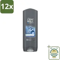 Dove Men+Care Douchegel - Cool Fresh - Voordeelverpakking - 12 stuks - Hydraterende douchegel - men+care