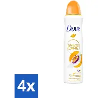 Dove 4 x - Deospray - Passievrucht & Citroengras - 150 ml - Deodorant - Anti-transpirant - Passievrucht - Citroengras -
