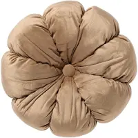 Dutch decor - RAISA - sierkussen ∅38 cm - bloemkussen - Irish Cream - beige