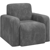vidaXL Fauteuil Lichtgrijs corduroy