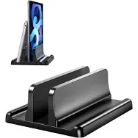 Famanu – Verticale laptopstand, ruimtebesparende 3-in-1 stand, laptopstand voor verticale positionering, compatibel met laptops en notebooks tot 17,3"