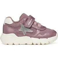 Geox Peuter Meisjes flextyper klittenbandsneakers - Roze donker/Silver