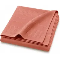 Famanu – Effen plaid van polykatoen (180 x 220 cm) in Marsala, ideaal voor decoratie en comfort