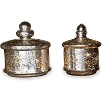 Loberon Glazen pot set van 2 Elexa
