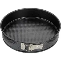 Famanu – Ronde springvorm Ø 24 cm van staal met lekbescherming en anti-aanbaklaag, ideale taartvorm met platte bodem, 1 stuk