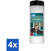 Hg 4 x - Pet Wipes - Doekjes Voor Huisdieren - 50 Doekjes - Dierenwipes - Huisdierdoekjes - Hondendoekjes - Katendoekjes - Dierenverzorging