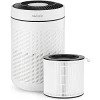 Bloomfold Luchtreiniger Whisper - Air Purifier - Luchtreiniger voor Slaapkamer & Woonkamer - HEPA 13 filter + koolstoffilter - Fluisterstil (25 dB) tegen Pollen - Luchtreiniger Huisdieren