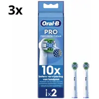 Oral-B Oral B PRO Precision Clean Opzetborstels Wit - 3 x 2 stuks