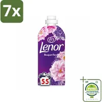 Lenor 7 x - Wasverzachter - Bloemenboeket - Fris & Zacht - 55 Wasbeurten - Grootverpakking - Wasverzachter - - Bloemenboeket - Frisse Geur - Bloemige Geur