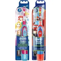 Oral-B Stages Power Kids elektrische tandenborstel (2 stuks) op batterijen met Disney Cars en Princess - DUO pack