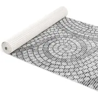 ANRO Badmat Mozaïek Grijs 65x100cm Antislip Douchemat Afwasbaar Sneldrogend