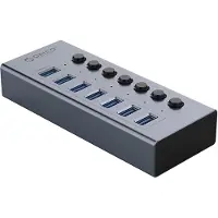 ORICO Hub 7X Usb-A 3.0 Voor Laptop Computer Met Switches Snel Opladen