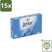 Lenor 15 x - Droogtrommeldoekjes - Spring Awakening - 34 Doekjes - Grootverpakking - Droogtrommeldoekjes - Droogtrommel - Frisheid - Voorjaar - Geur