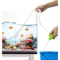 Famanu – Aquarium sifon en grindreiniger, handmatige sifonpomp voor het verversen van water in enkele minuten