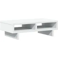 vidaXL Monitorstandaard 50x27x15 cm bewerkt hout wit
