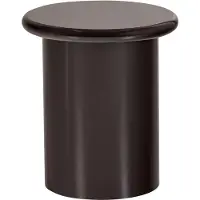 Woood Mavon Bijzettafel - MDF Hoogglans - Donkerbruin - 45x40x40