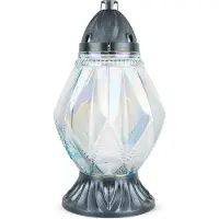 Ral Exclusieve Znicz 35 cm Zilver DP729 Grote Glazen Graflicht met Verwisselbare Inzet