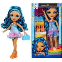 Rainbow High My Fashion Style Skyler, modepop van 28 cm met blauwe statementoutfit, stijlvolle handtas, geweldig speelgoed of cadeau voor meisjes, kinderen in de leeftijd van 4-12 jaar