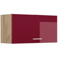 Vicco Hangkast R-Line, Rode hoogglans/Goudkleurig Eiken, 80 cm Plat