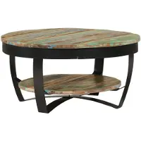 vidaXL Salontafel 65x32 cm massief gerecycled hout