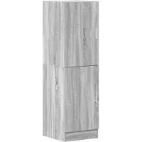 vidaXL Keukenkast 38x41,5x131,5 cm bewerkt hout grijs sonoma eiken