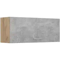 Vicco Hangkast R-Line, Beton/Goudkleurig Eiken, 100 cm Plat