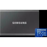 Samsung T7 Portable SSD 4TB Grijs + MicroSDXC T7 256GB 170MB/s