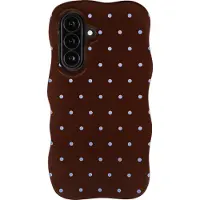 Selencia Vivid Wavy Backcover met MagSafe voor de Samsung Galaxy A37 (5G) - Happy Dots Chocolate